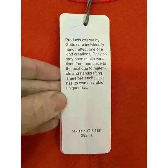 Women's Orange Black Mesh Short Sleeve Size L Large Athletic Top by Gottex NEW - Picture 11 of 16